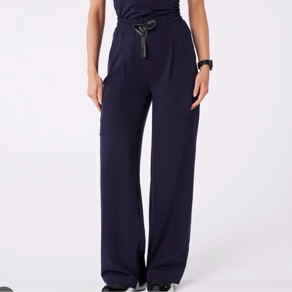 Figs Women's Deep Blue Wide-Leg Pants